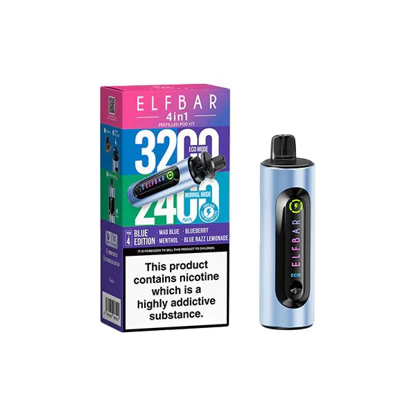 20mg Elf Bar 4 in 1 Pod Vape Kit 3200 Puffs - Image 2