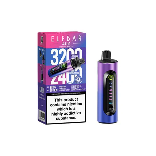 20mg Elf Bar 4 in 1 Pod Vape Kit 3200 Puffs - Image 5