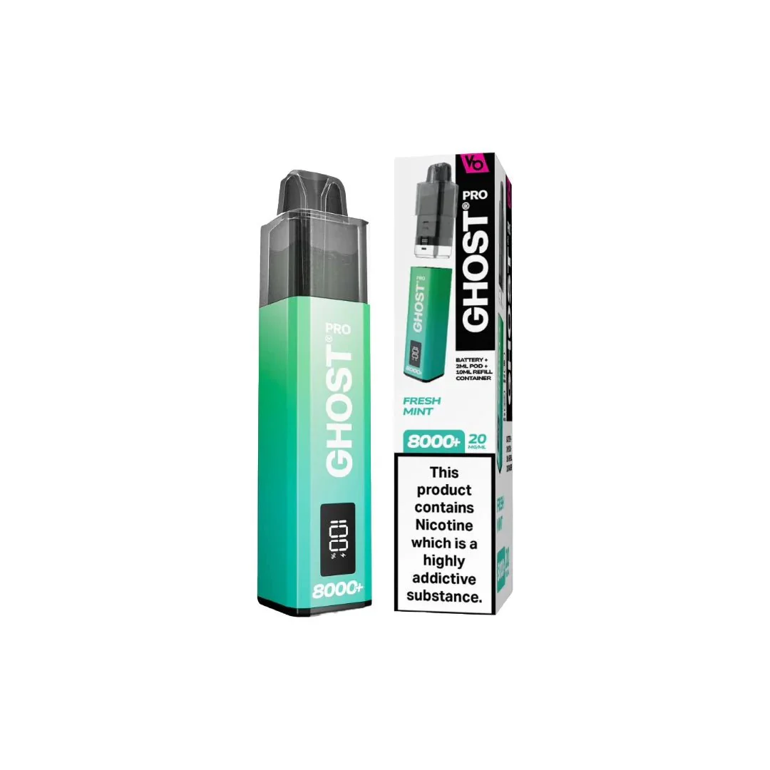 20mg Ghost Pro 8000+ By Vapes Bars Prefilled Pod Vape Kit - Image 14