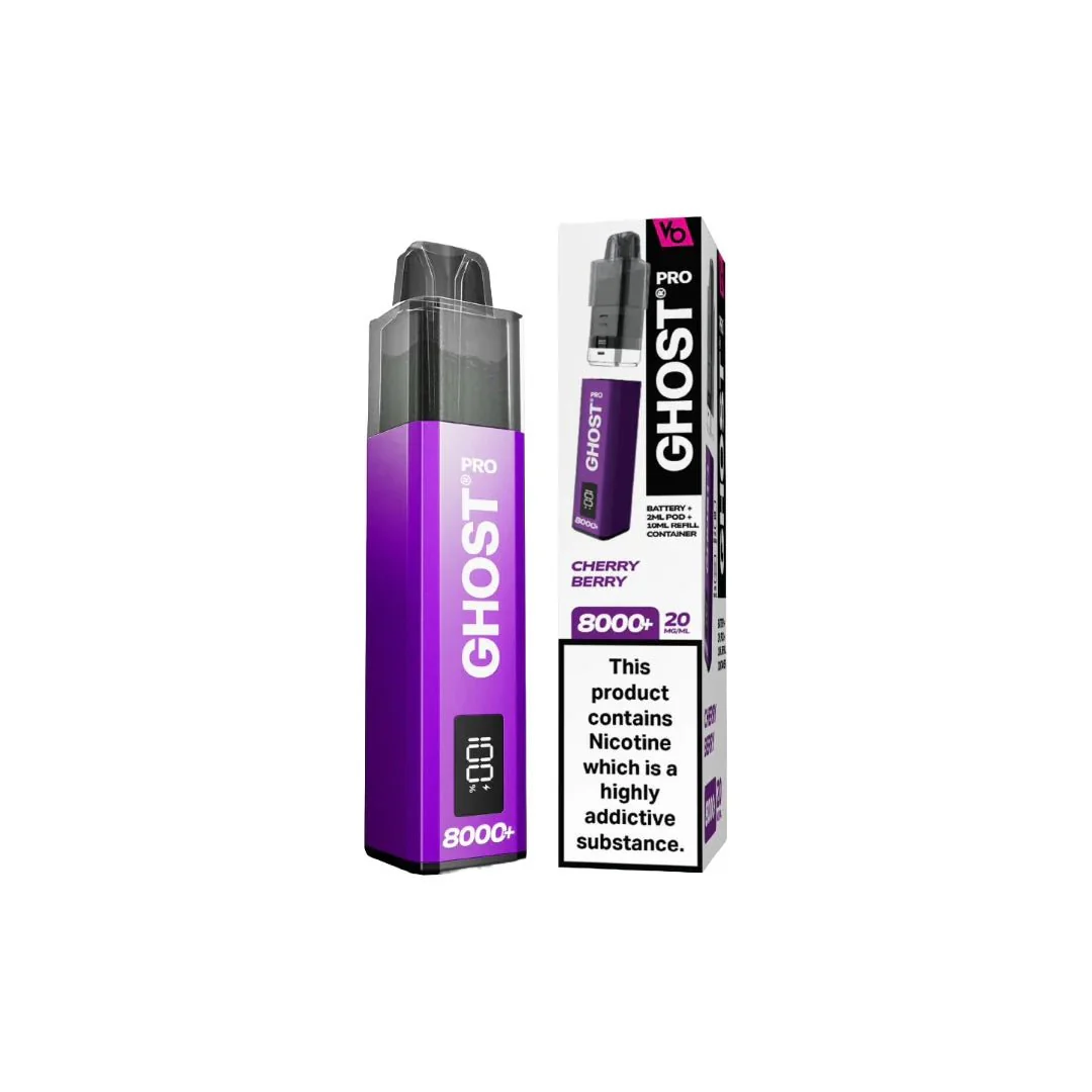 20mg Ghost Pro 8000+ By Vapes Bars Prefilled Pod Vape Kit - Image 9