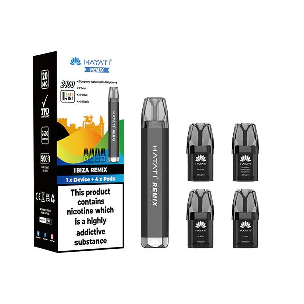 20mg Hayati Remix 4in1 2400 Pod Kit 2400 Puffs - Image 6