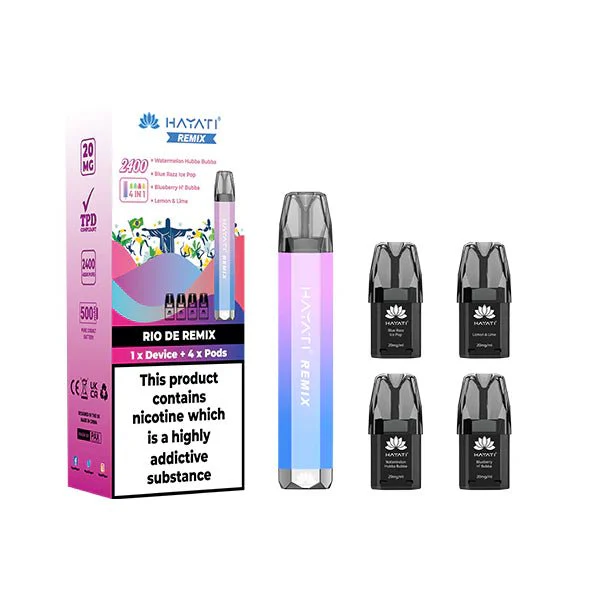 20mg Hayati Remix 4in1 2400 Pod Kit 2400 Puffs - Image 8