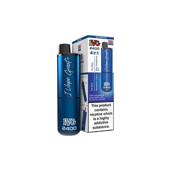 20mg IVG 2400 4 in 1 Multi Edition Rechargeable Pod Vape Kit 2400 Puffs - Image 10