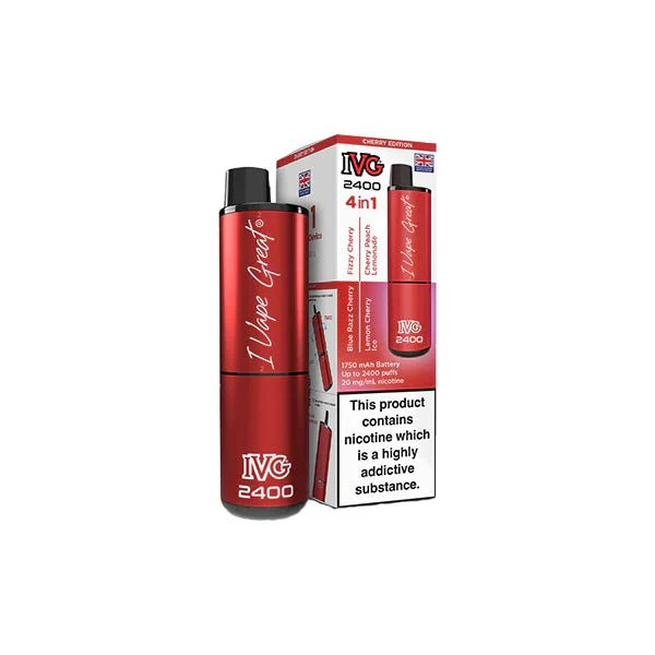 20mg IVG 2400 4 in 1 Multi Edition Rechargeable Pod Vape Kit 2400 Puffs - Image 13