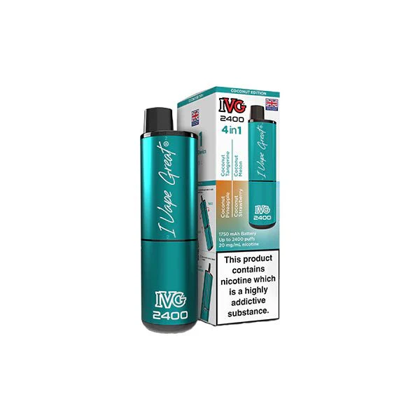 20mg IVG 2400 4 in 1 Multi Edition Rechargeable Pod Vape Kit 2400 Puffs - Image 17