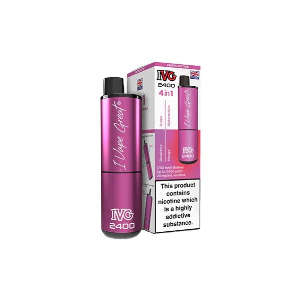 20mg IVG 2400 4 in 1 Multi Edition Rechargeable Pod Vape Kit 2400 Puffs - Image 21