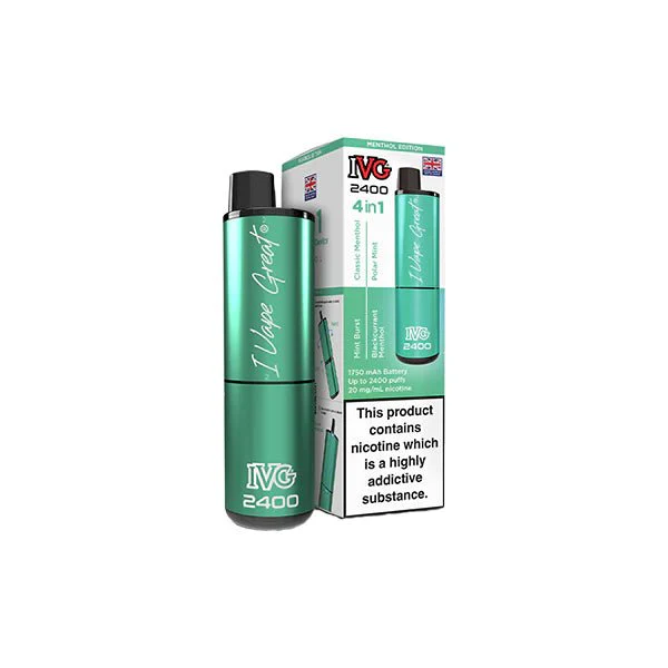 20mg IVG 2400 4 in 1 Multi Edition Rechargeable Pod Vape Kit 2400 Puffs - Image 31