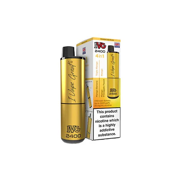 20mg IVG 2400 4 in 1 Multi Edition Rechargeable Pod Vape Kit 2400 Puffs - Image 41
