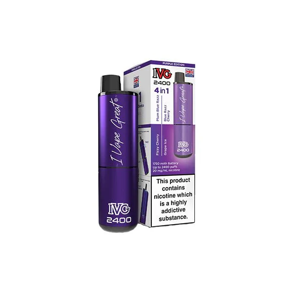20mg IVG 2400 4 in 1 Multi Edition Rechargeable Pod Vape Kit 2400 Puffs - Image 9