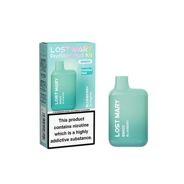 20mg Lost Mary BM600 Prefilled Pod Vape Kit 600 Puffs - - Image 2