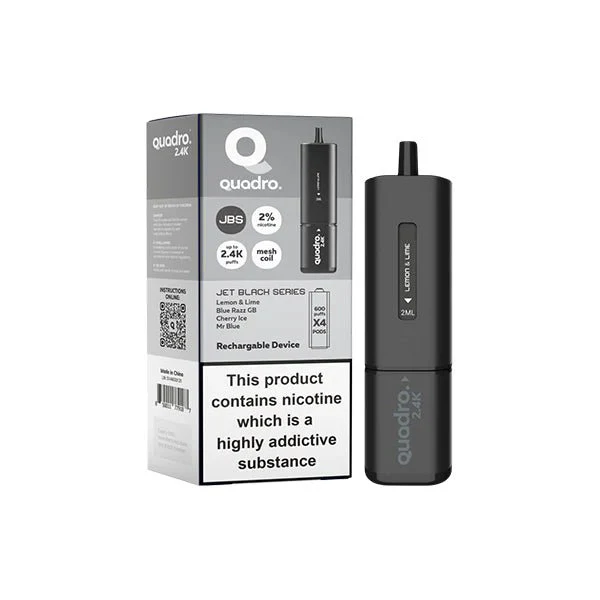 20mg Quadro 2.4K Pod Vape Kit 4 in 1 - 2400 Puffs - Image 10