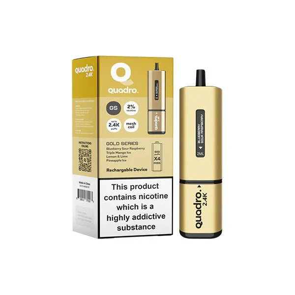 20mg Quadro 2.4K Pod Vape Kit 4 in 1 - 2400 Puffs - Image 8