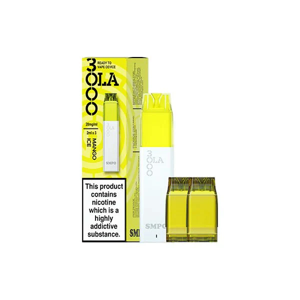 20mg SMPO Ola 3000 Prefilled Pod Vape Kit - 2ml (Pack of 3) - Image 2