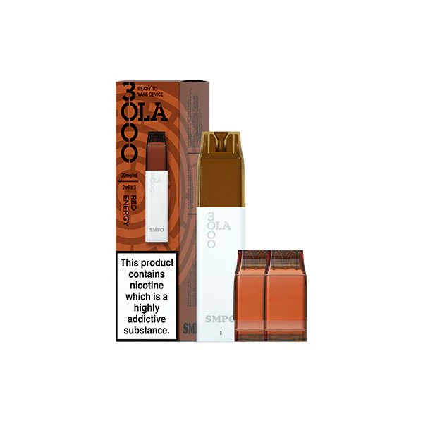 20mg SMPO Ola 3000 Prefilled Pod Vape Kit - 2ml (Pack of 3) - Image 3