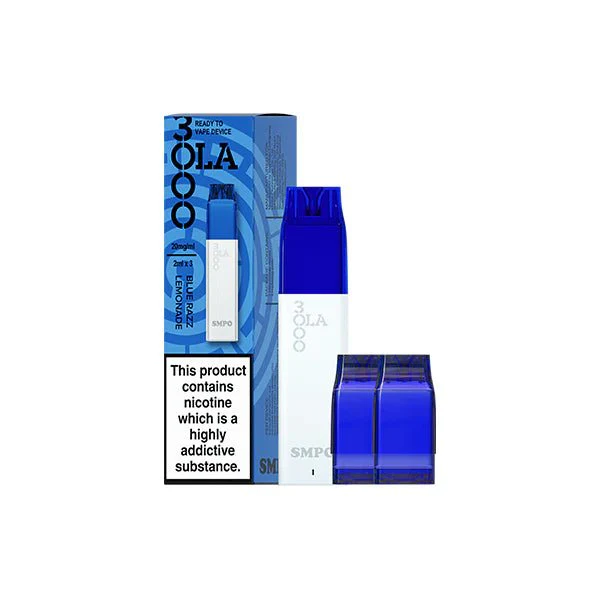 20mg SMPO Ola 3000 Prefilled Pod Vape Kit - 2ml (Pack of 3) - Image 6