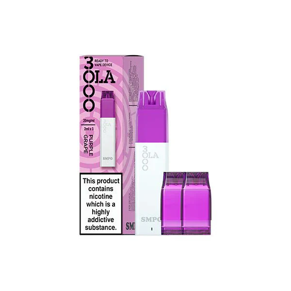 20mg SMPO Ola 3000 Prefilled Pod Vape Kit - 2ml (Pack of 3) - Image 8