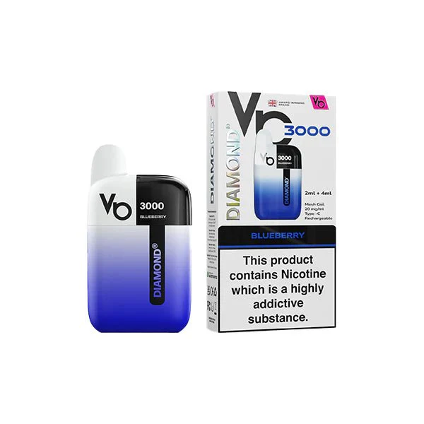 20mg Vapes Bar Diamond 3000 Pod Vape Kit 3000 Puffs - Image 2