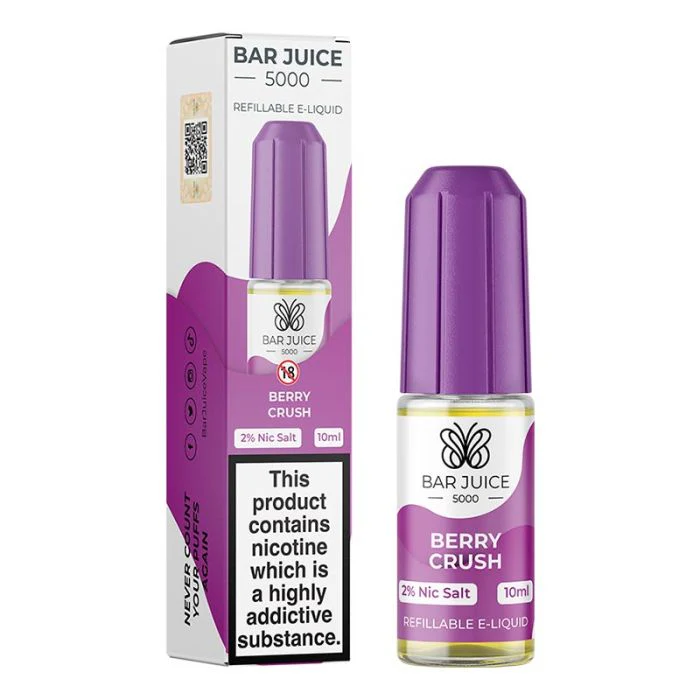 Berry Crush 10ml Nic Salt E-Liquid by Bar Juice 5000