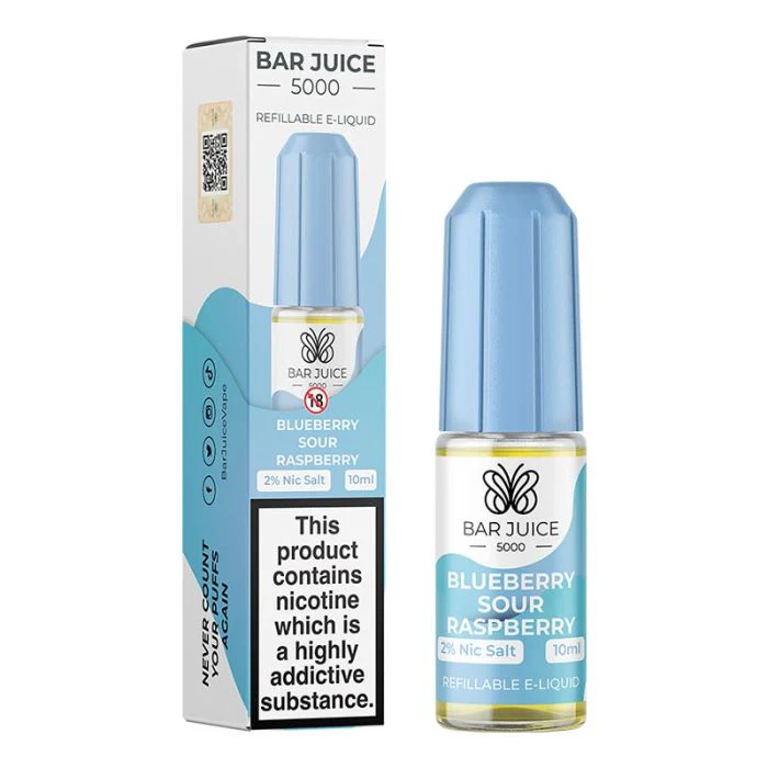 Blueberry Sour Raspberry 10ml Nic Salt E-Liquid by Bar Juice 5000