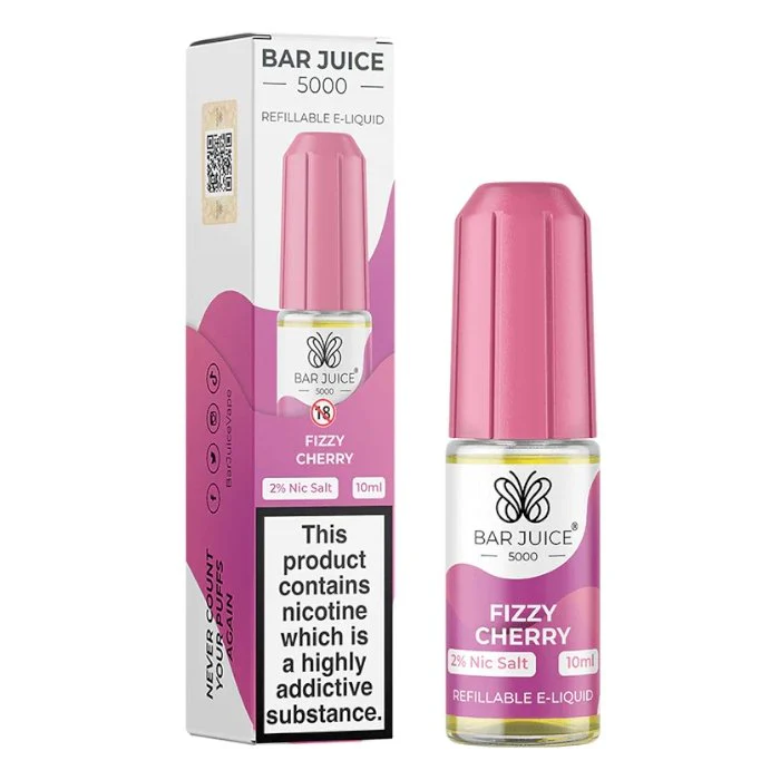 Fizzy Cherry 10ml Nic Salt E-Liquid by Bar Juice 5000 - Image 2