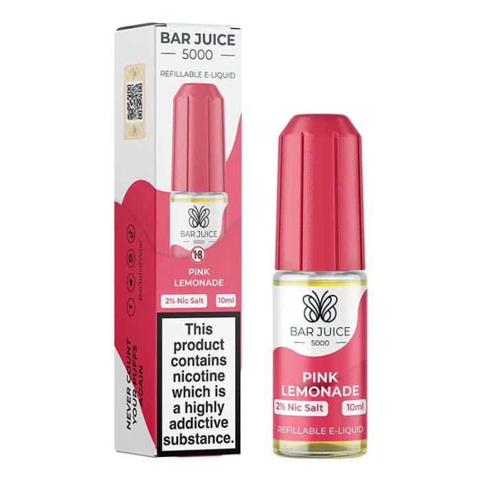 Pink Lemonade 10ml Nic Salt E-Liquid by Bar Juice 5000