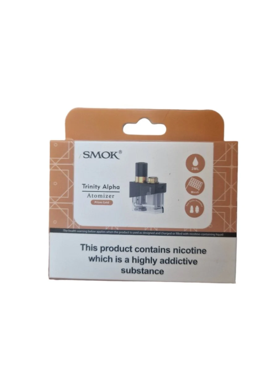 Smok Trinity Alpha Atomizer - Prism Gold - 2ml - 0.8 ohm - 1 Pack - Clearance