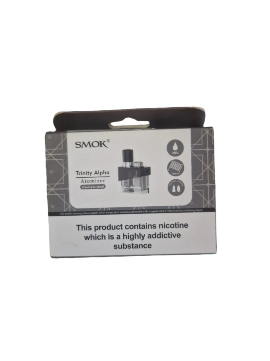 Smok Trinity Alpha Atomizer - Stainless Steel - 2ml - 0.8 ohm - 1 Pack - Clearance