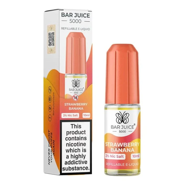 Strawberry Banana 10ml Nic Salt E-Liquid by Bar Juice 5000