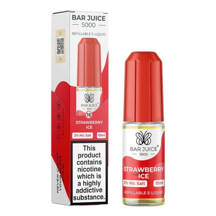 Strawberry Ice 10ml Nic Salt E-Liquid by Bar Juice 5000