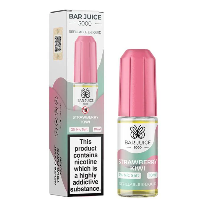 Strawberry Kiwi 10ml Nic Salt E-Liquid by Bar Juice 5000