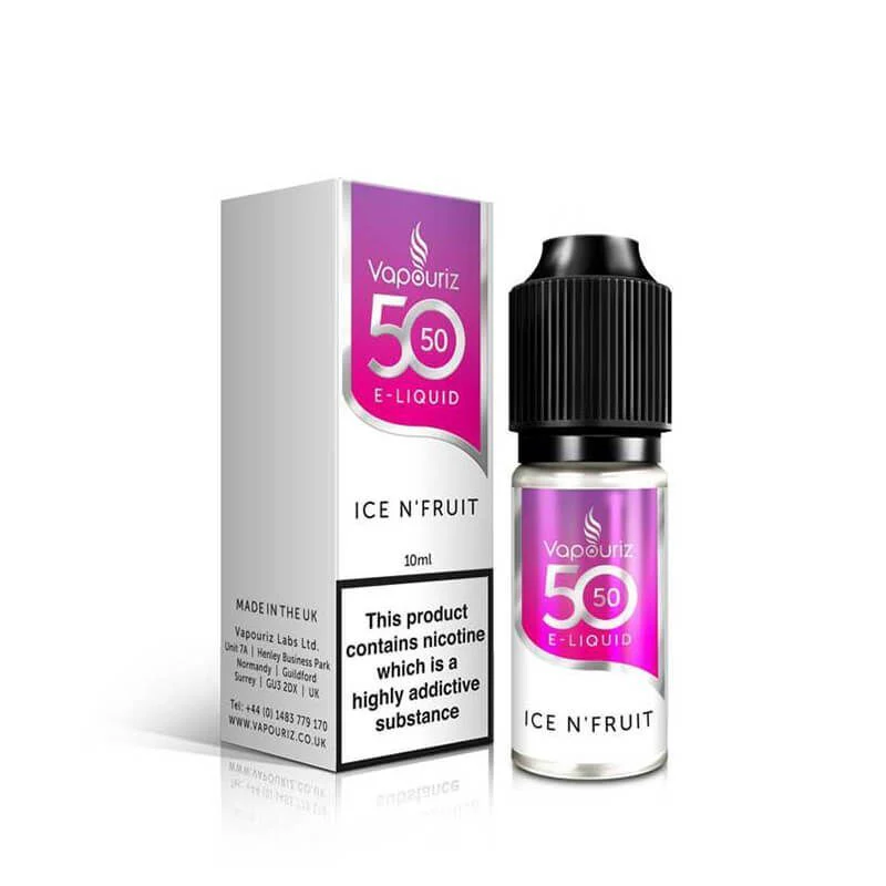 Vapouriz 50/50 E-Liquid - Ice N Fruit - 10ml
