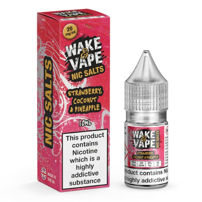 Wake & Vape Nic Salt - Strawberry Coconut & Pineapple - 10ml